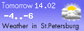Погода в Санкт-Петербурге - прогноз на завтра
