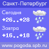 Погода в Санкт-Петербурге - прогноз на сегодня и завтра